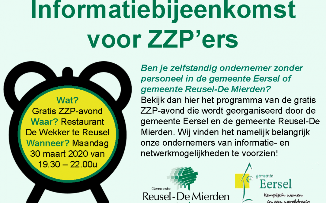 Informatiebijeenkomst voor ZZP’ers – Vindt geen doorgang!